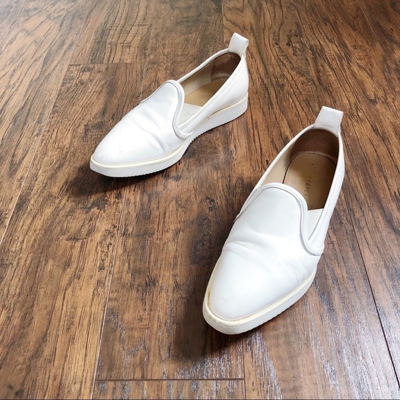 Everlane • The Leather Street Shoe white sneaker loafer slip on pointed toe flat - Picture 1 of 12